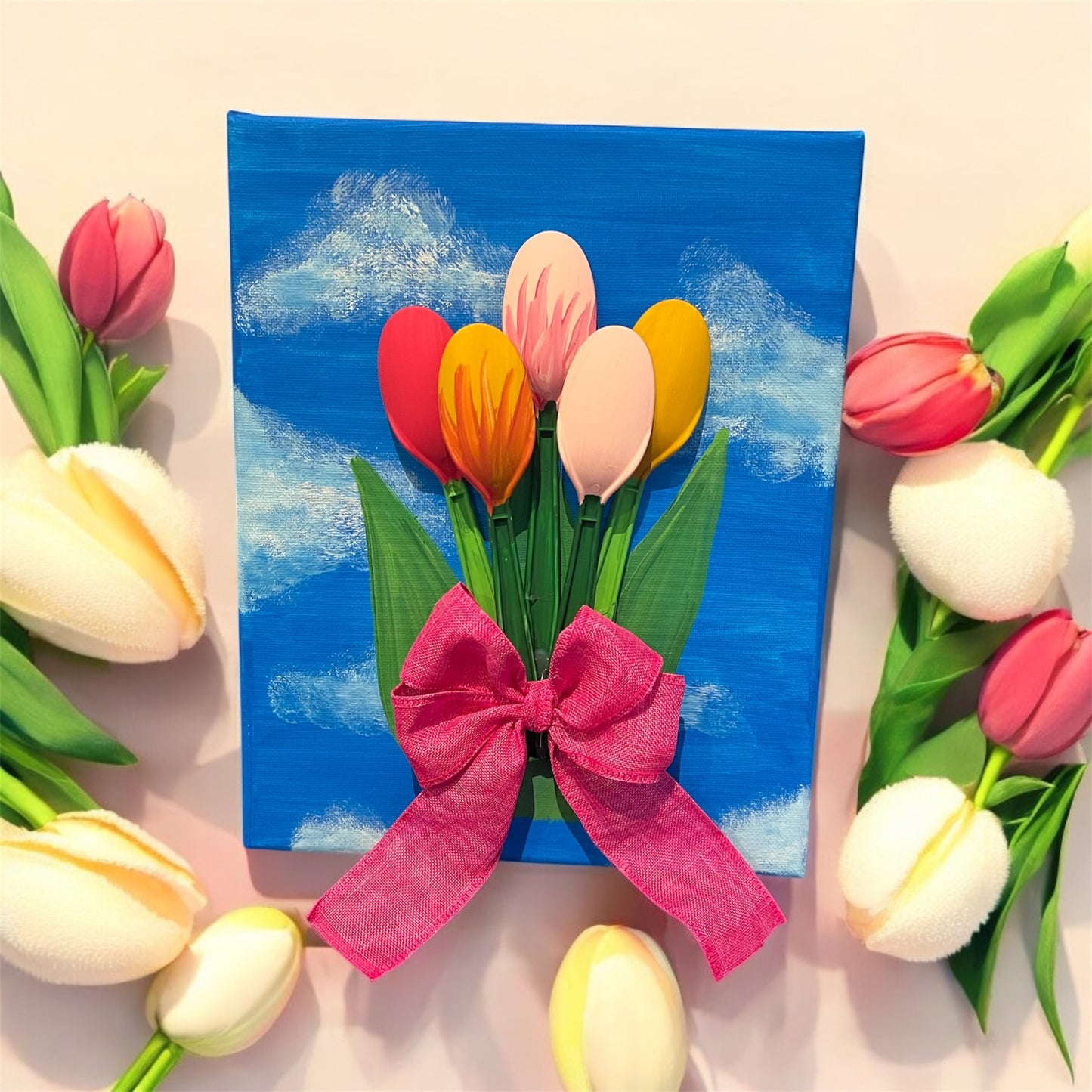 Take and Make Tulip Bouquet Canvas