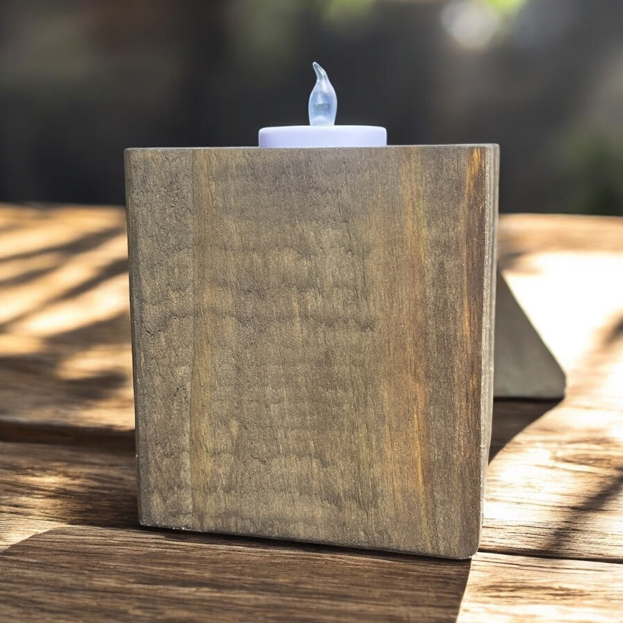 Hand Painted Custom Wooden Candle Holder (Single/Short)
