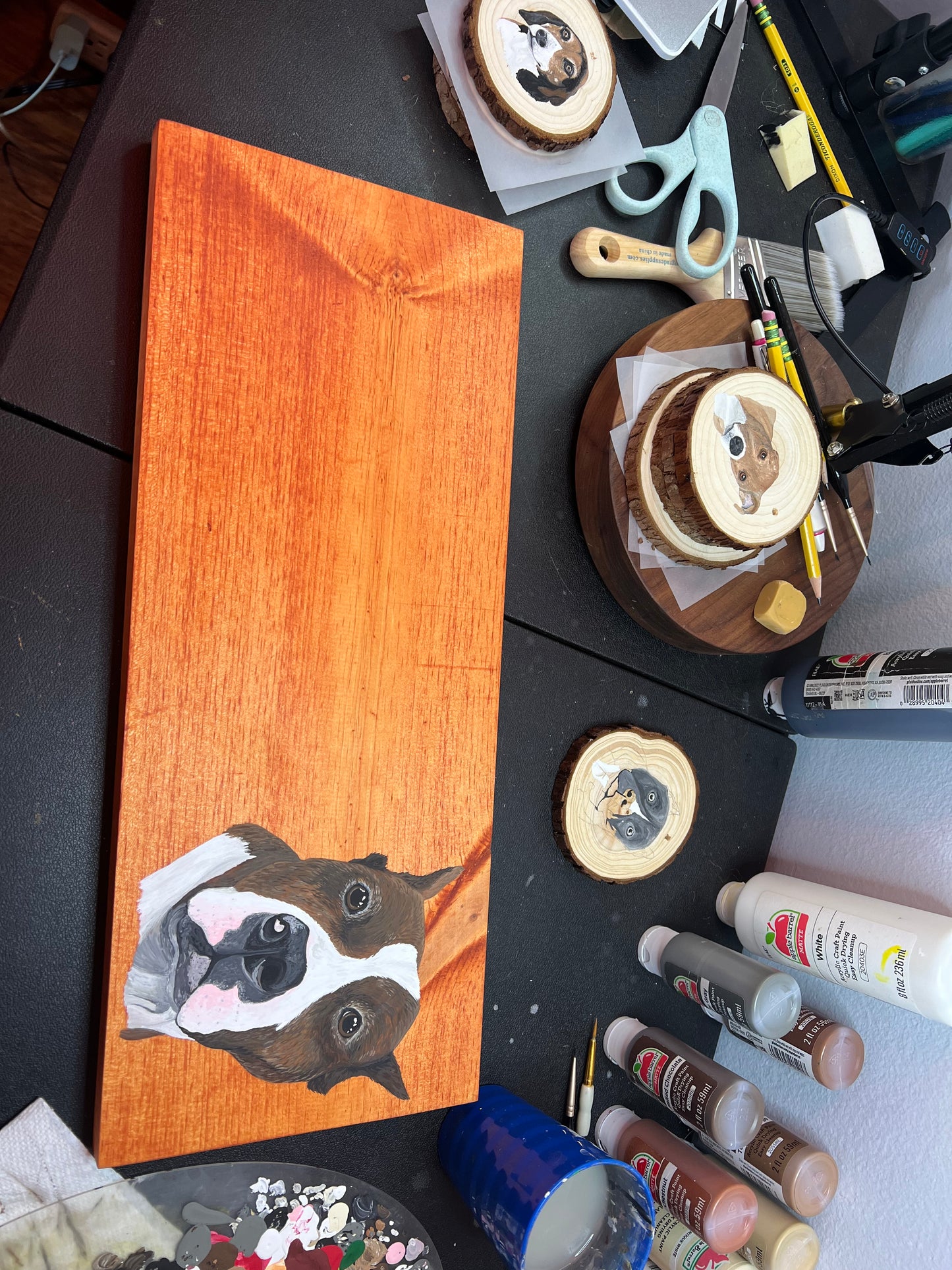 Hand Painted Custom Wooden Stall Sign - Gunstock Stain