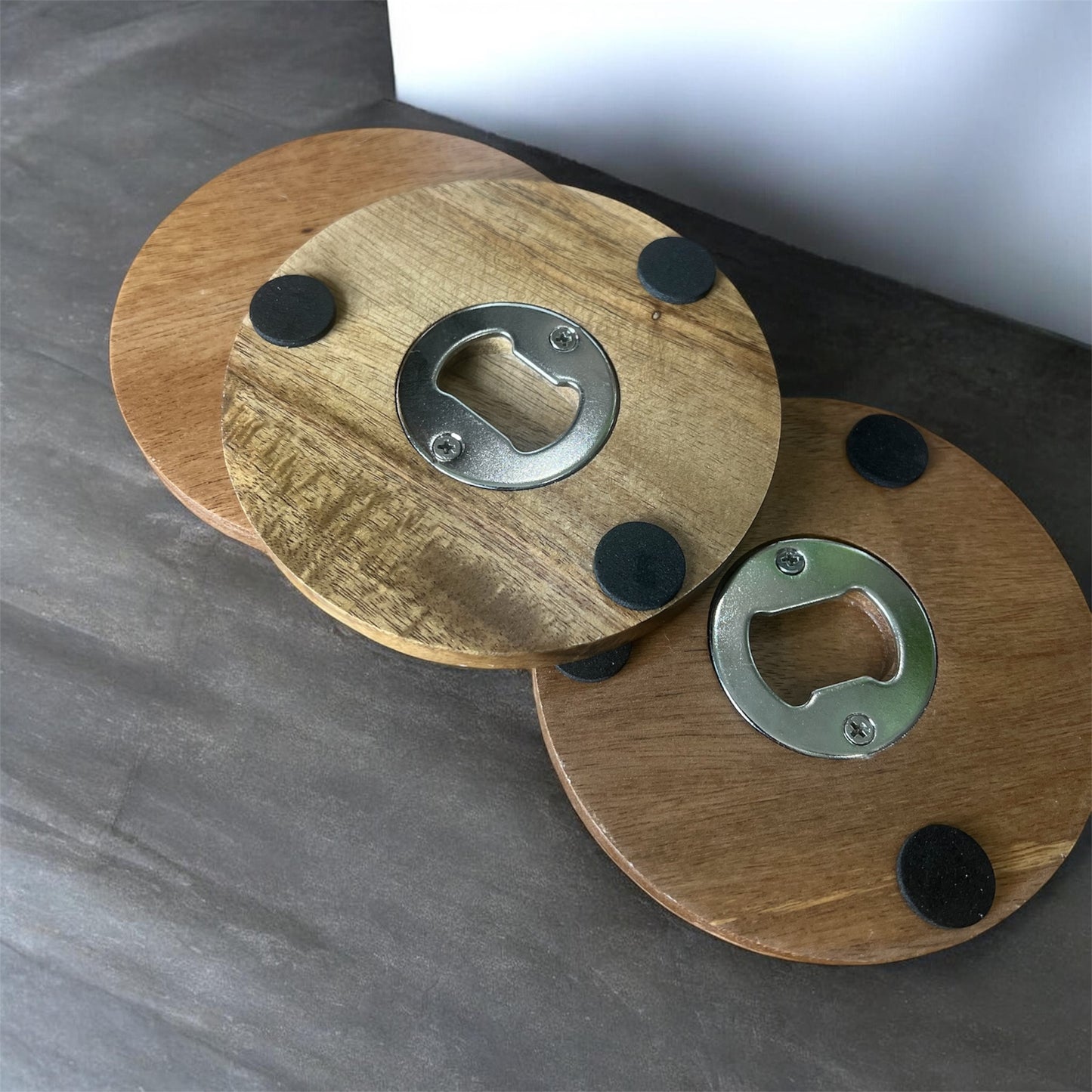Hand Painted Customizable Coaster With Bottle Opener