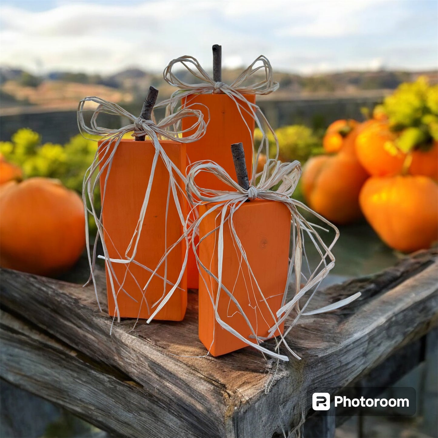 Hand Painted Pumpkin Decor Set