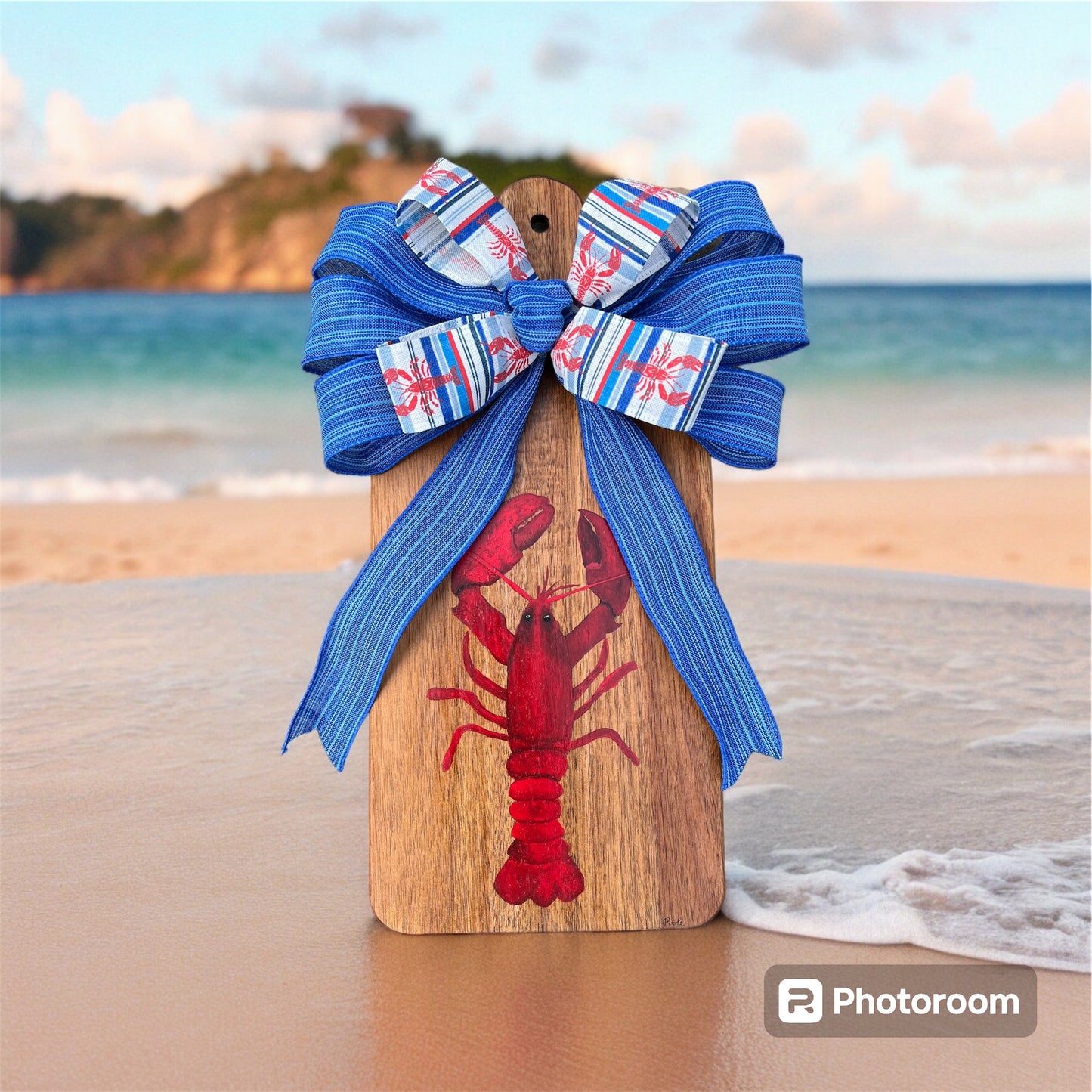 Hand Painted Lobster Cutting Board Decor