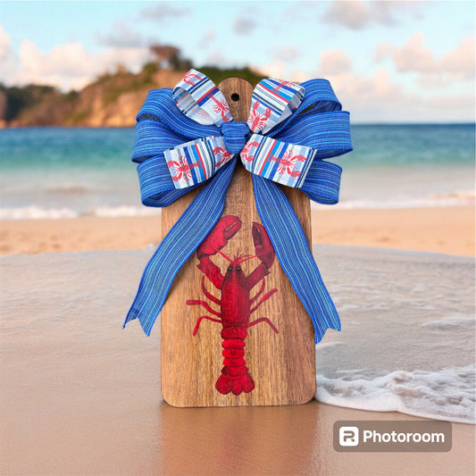 Hand Painted Lobster Cutting Board Decor