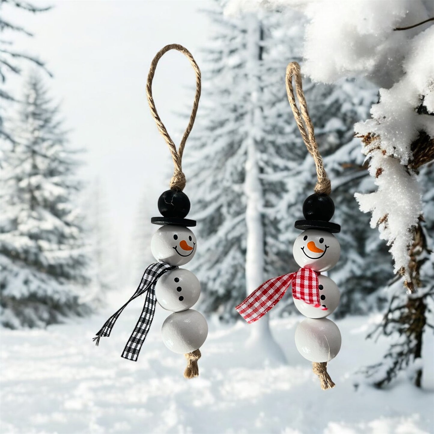 Beaded Snowman Ornament