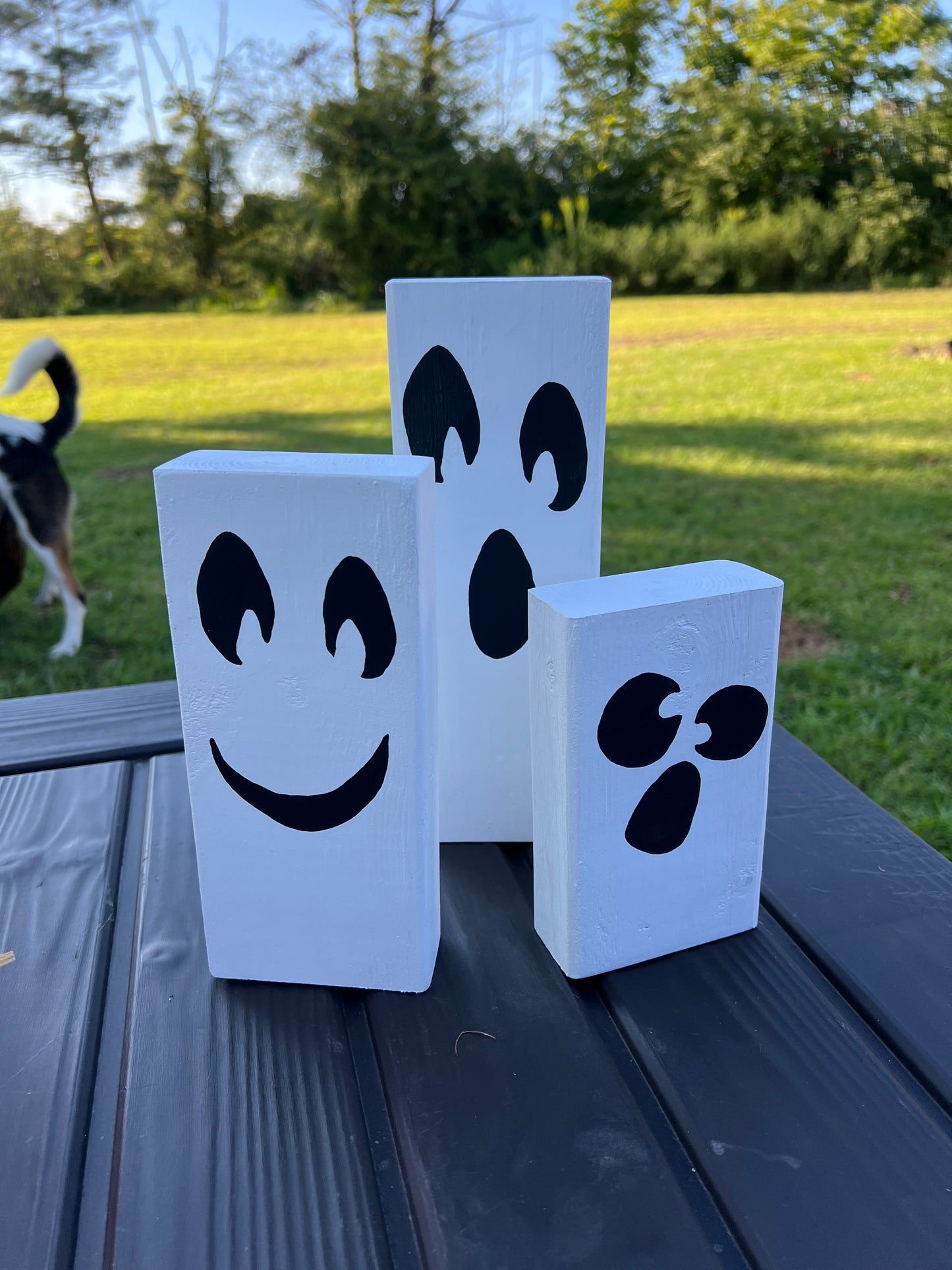 Hand Painted Ghost Decor Set