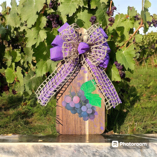 Hand Painted Grape Cutting Board Decor