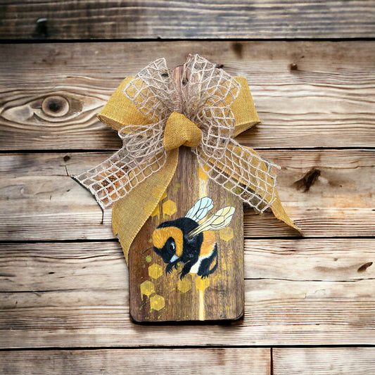 Hand Painted Honey Bee Cutting Board Decor