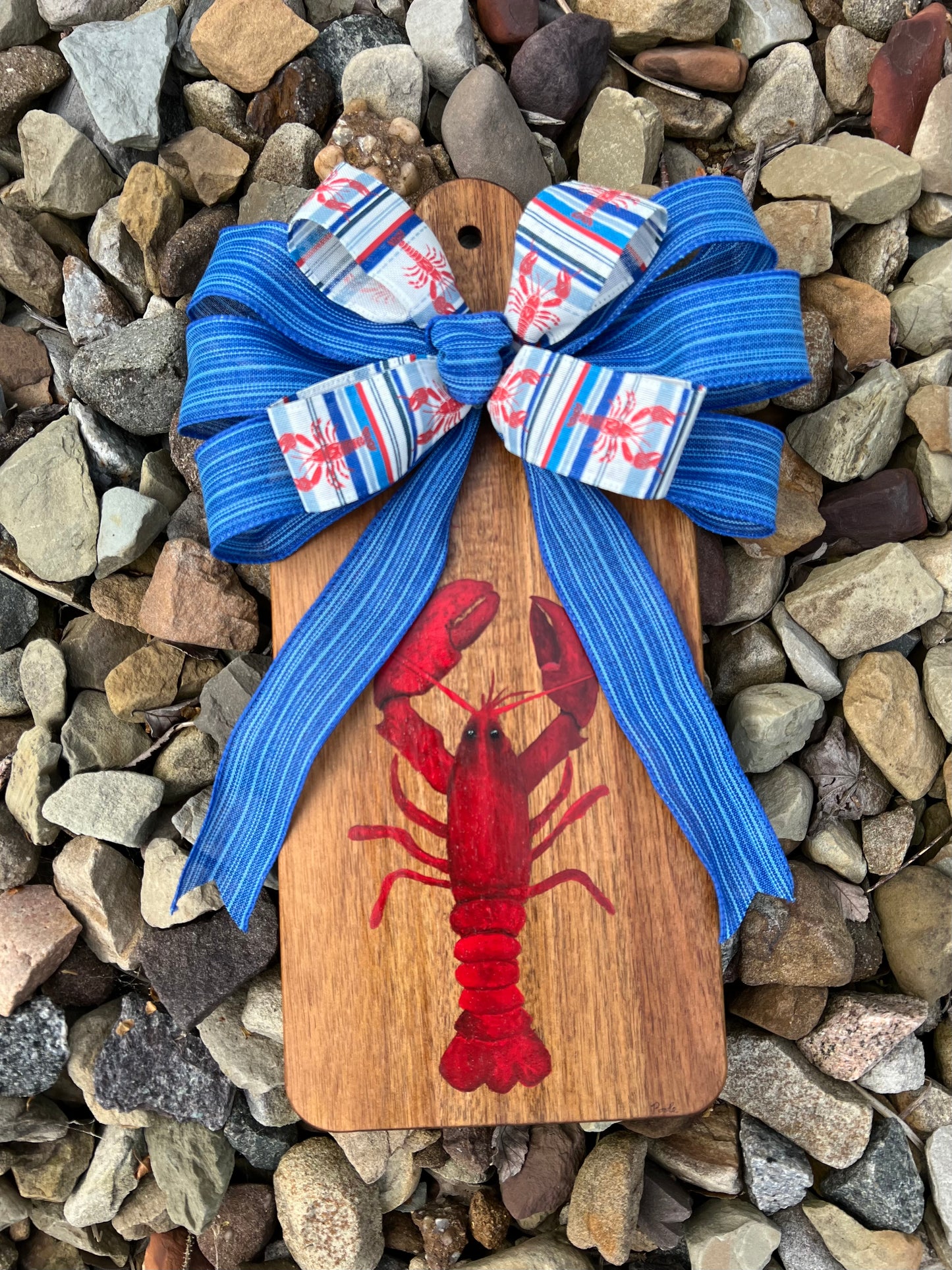 Hand Painted Lobster Cutting Board Decor