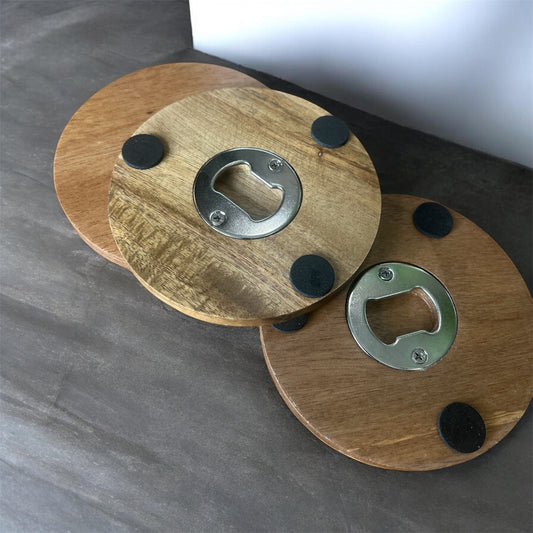 Hand Painted Customizable Coaster With Bottle Opener