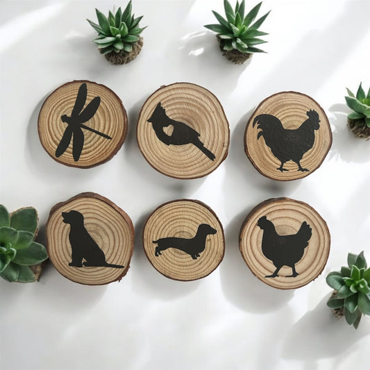 Mini Wood Slice Magnets